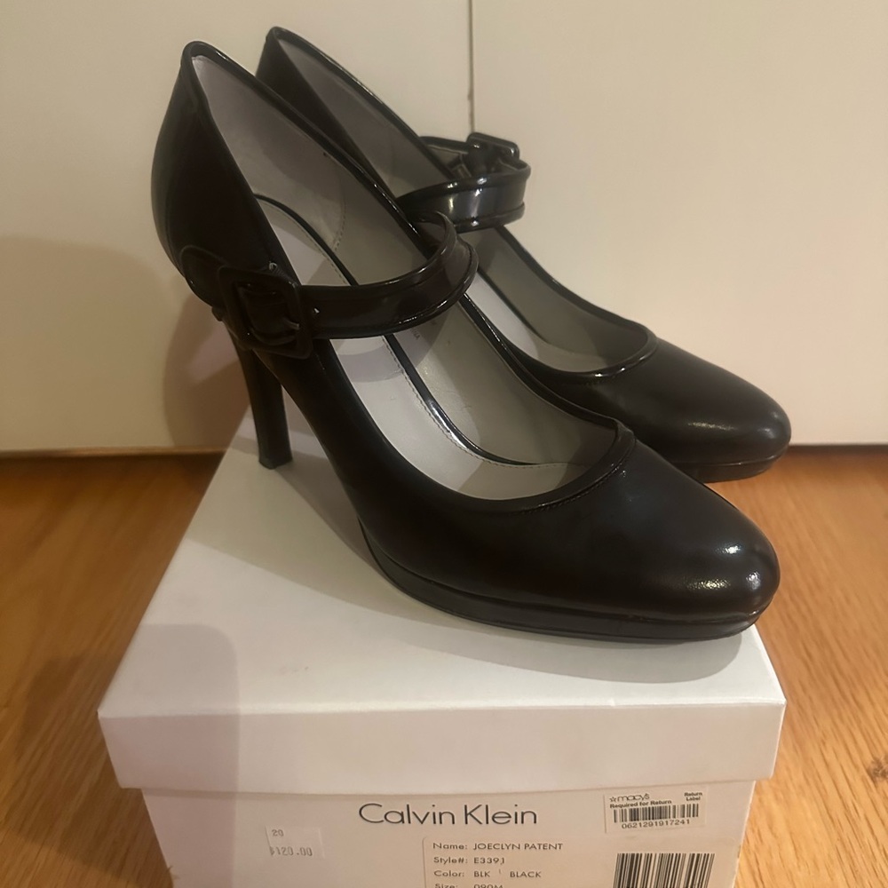 Calvin Klein Black Patent Heels